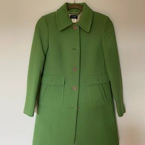 jcrew green wool coat with thinsulate